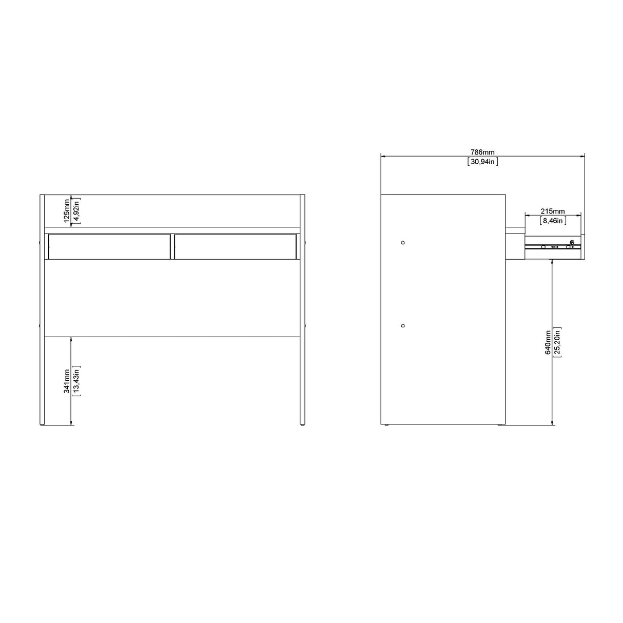 Wooden Desk for Home And Office With 2 Drawers - Function Plus