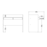 Wooden Desk for Home And Office With 2 Drawers - Function Plus