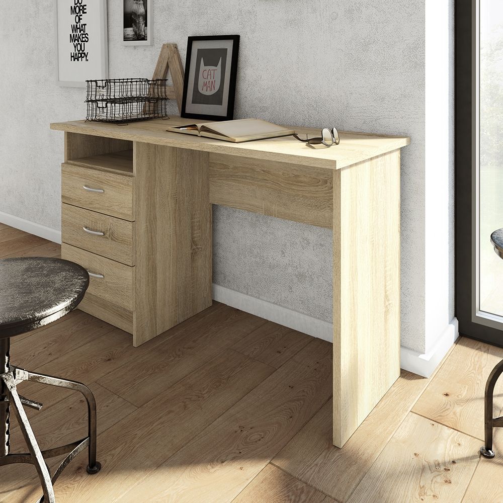 Wooden Desk for Home And Office With 3 Drawers - Function Plus