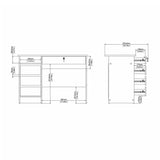 Wooden Desk for Home And Office 4 Drawers - Function Plus