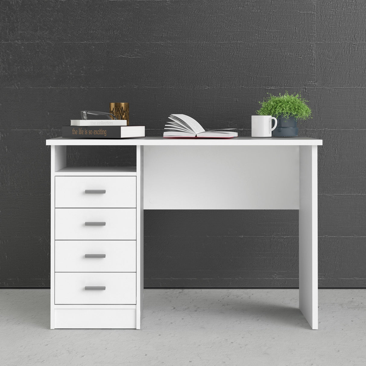 Wooden Desk for Home And Office With 4 Drawers - Function Plus