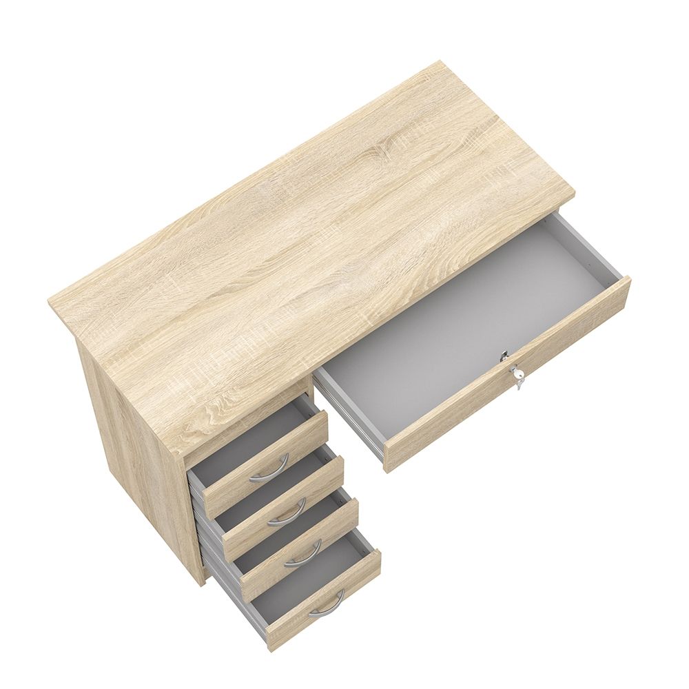 Wooden Desk for Home And Office With 5 Drawers - Function Plus