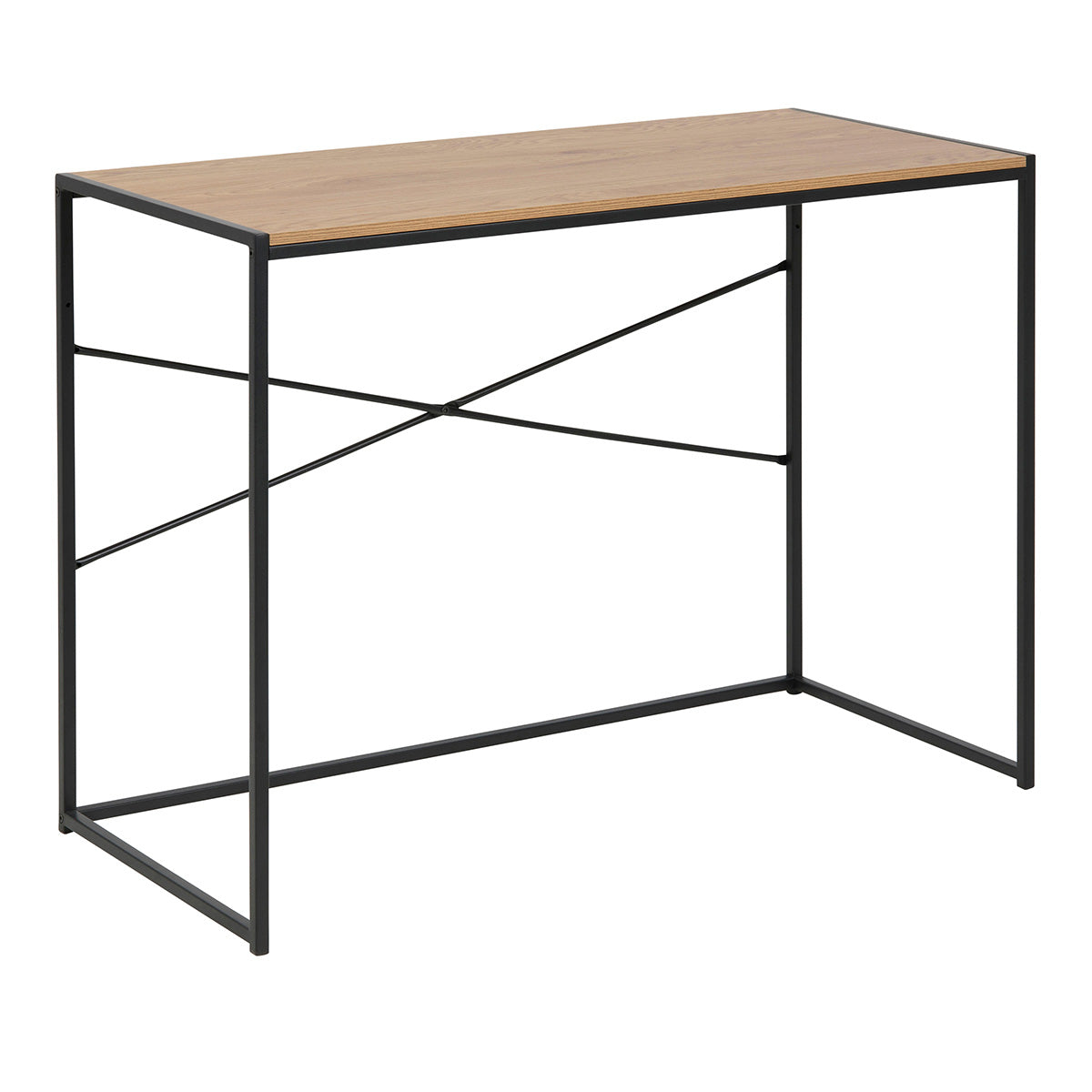 Wooden Desk Home And Office With Black Metal Frame - Seaford
