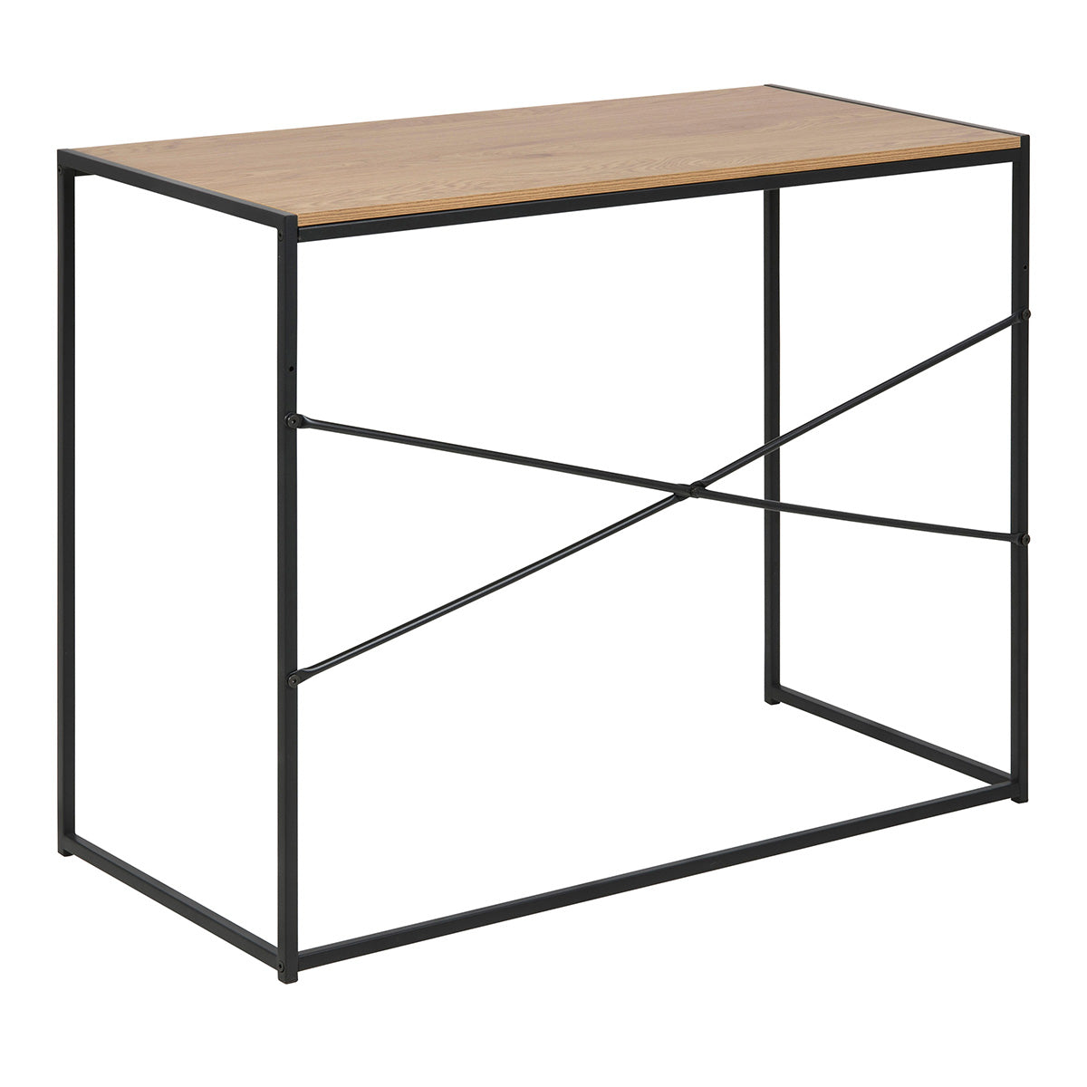 Wooden Desk Home And Office With Black Metal Frame - Seaford