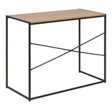 Wooden Desk Home And Office With Black Metal Frame - Seaford