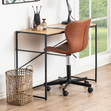 Wooden Desk Home And Office With Black Metal Frame - Seaford