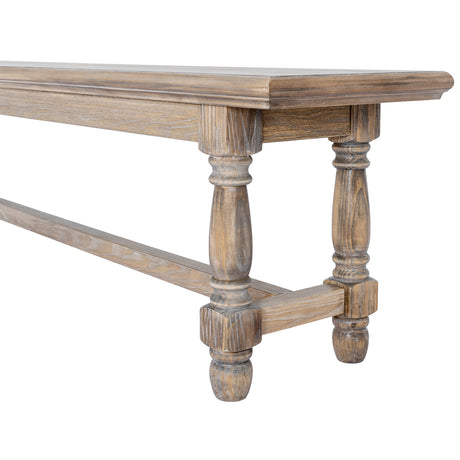 Wooden Dining Bench 200cm Wide for 3 People - Emile