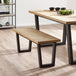 Wooden Dining Bench for 2 People - Hilton