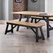 Wooden Dining Bench for 2 People - Hockley