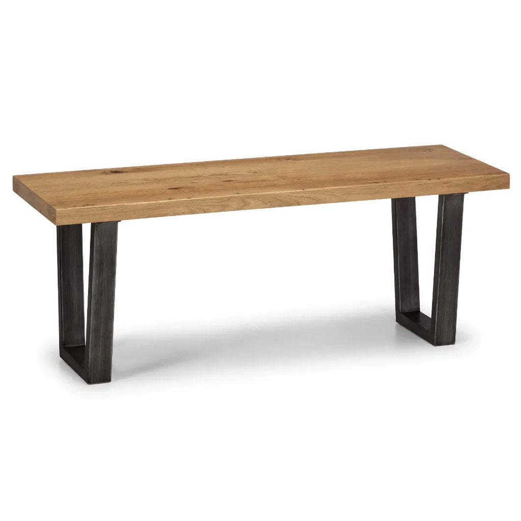 Wooden Dining Bench for 2 People Rectangular - Brooklyn