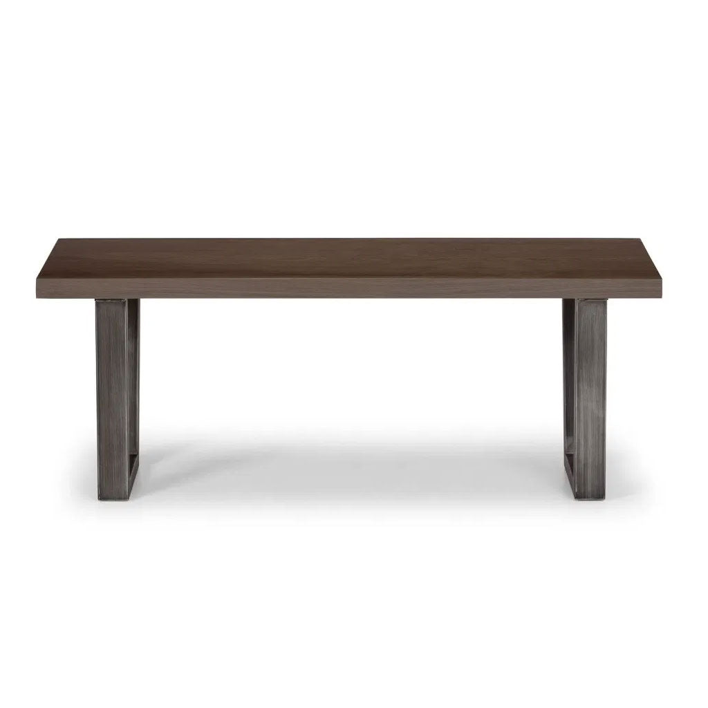 Wooden Dining Bench for 2 People Rectangular - Brooklyn