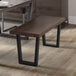 Wooden Dining Bench for 2 People Rectangular - Brooklyn