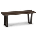 Wooden Dining Bench for 2 People Rectangular - Brooklyn