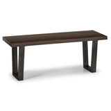 Wooden Dining Bench for 2 People Rectangular - Brooklyn
