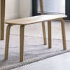 Wooden Dining Bench for 2 People Rectangular - Kaito