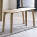 Wooden Dining Bench for 2 People Rectangular - Kaito