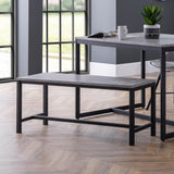 Wooden Dining Bench for 2 People - Staten