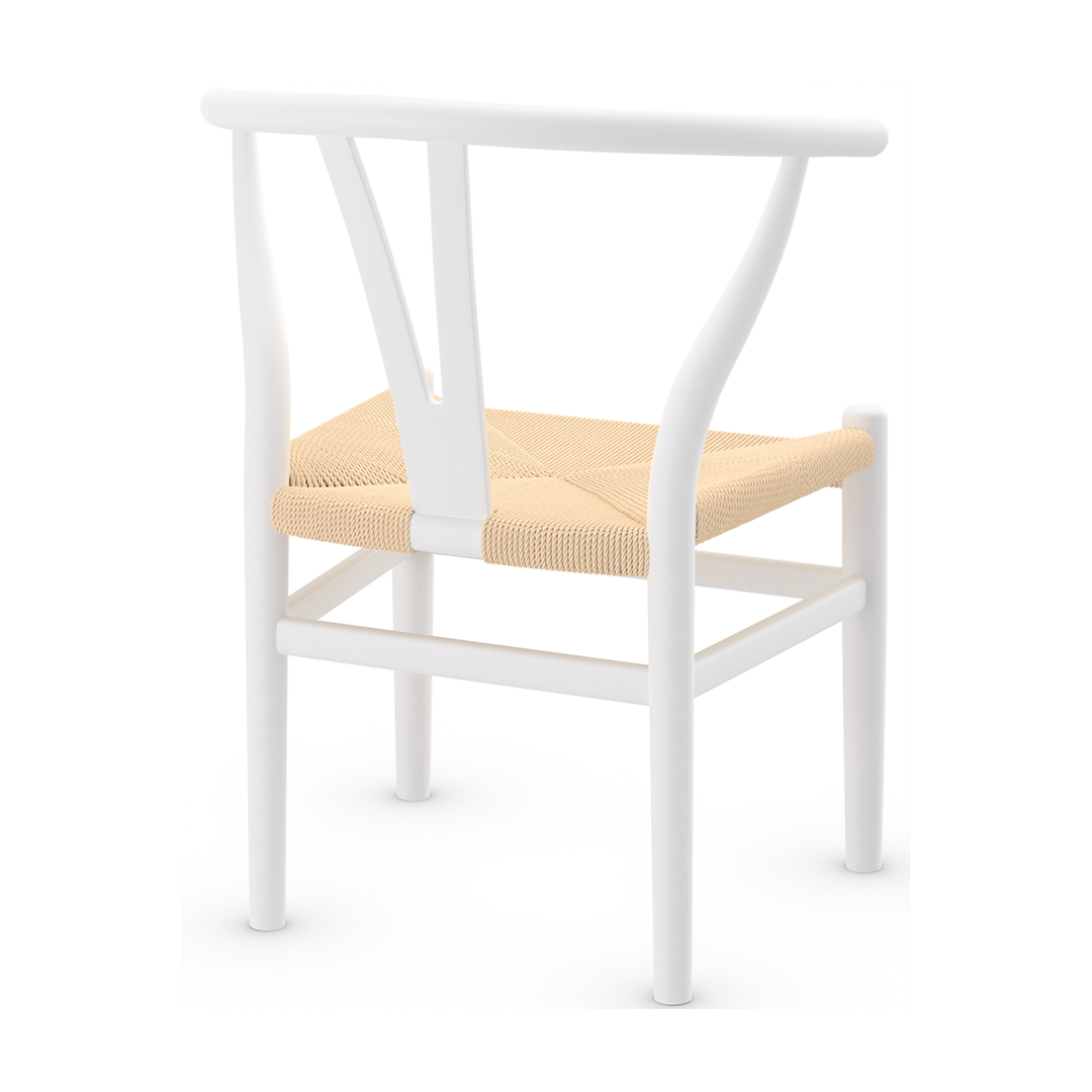 Wooden Dining Chair With Hand-Woven Seat - Strelley