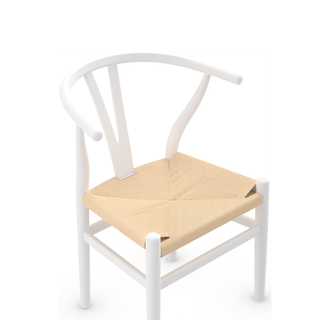 Wooden Dining Chair With Hand-Woven Seat - Strelley