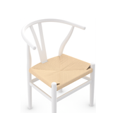 Wooden Dining Chair With Hand-Woven Seat - Strelley