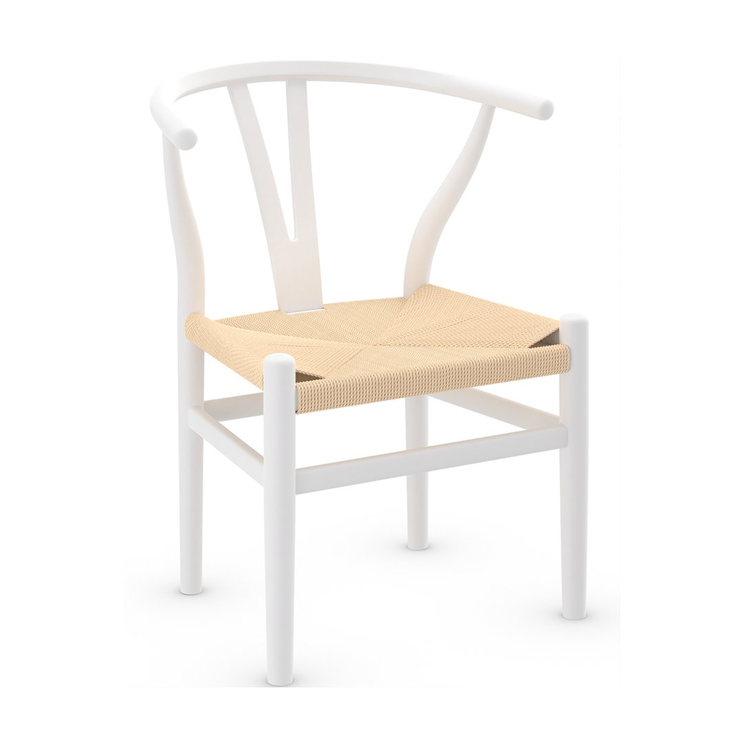 Wooden Dining Chair With Hand-Woven Seat - Strelley