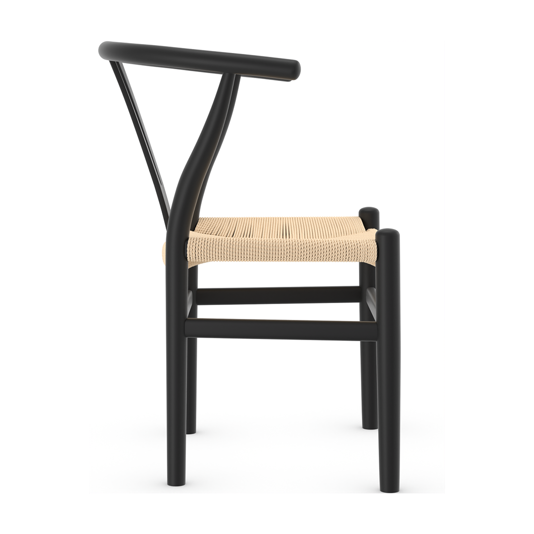 Wooden Dining Chair With Hand-Woven Seat - Strelley