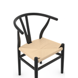 Wooden Dining Chair With Hand-Woven Seat - Strelley