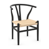 Wooden Dining Chair With Hand-Woven Seat - Strelley