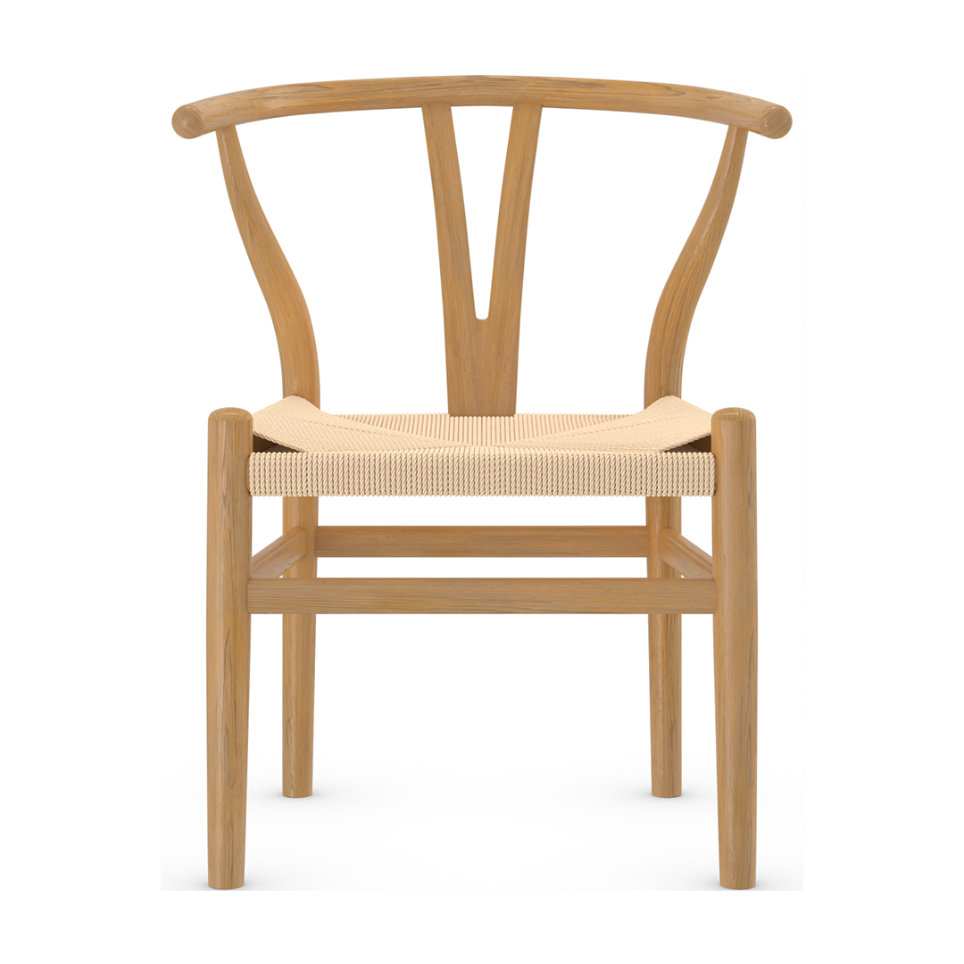 Wooden Dining Chair With Hand-Woven Seat - Strelley