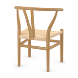 Wooden Dining Chair With Hand-Woven Seat - Strelley