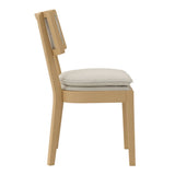 Wooden Dining Chair With Fabric Seat - Maggie