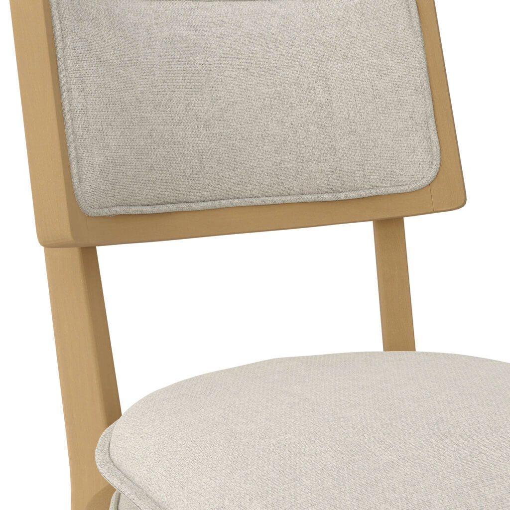 Wooden Dining Chair With Fabric Seat - Maggie