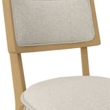 Wooden Dining Chair With Fabric Seat - Maggie