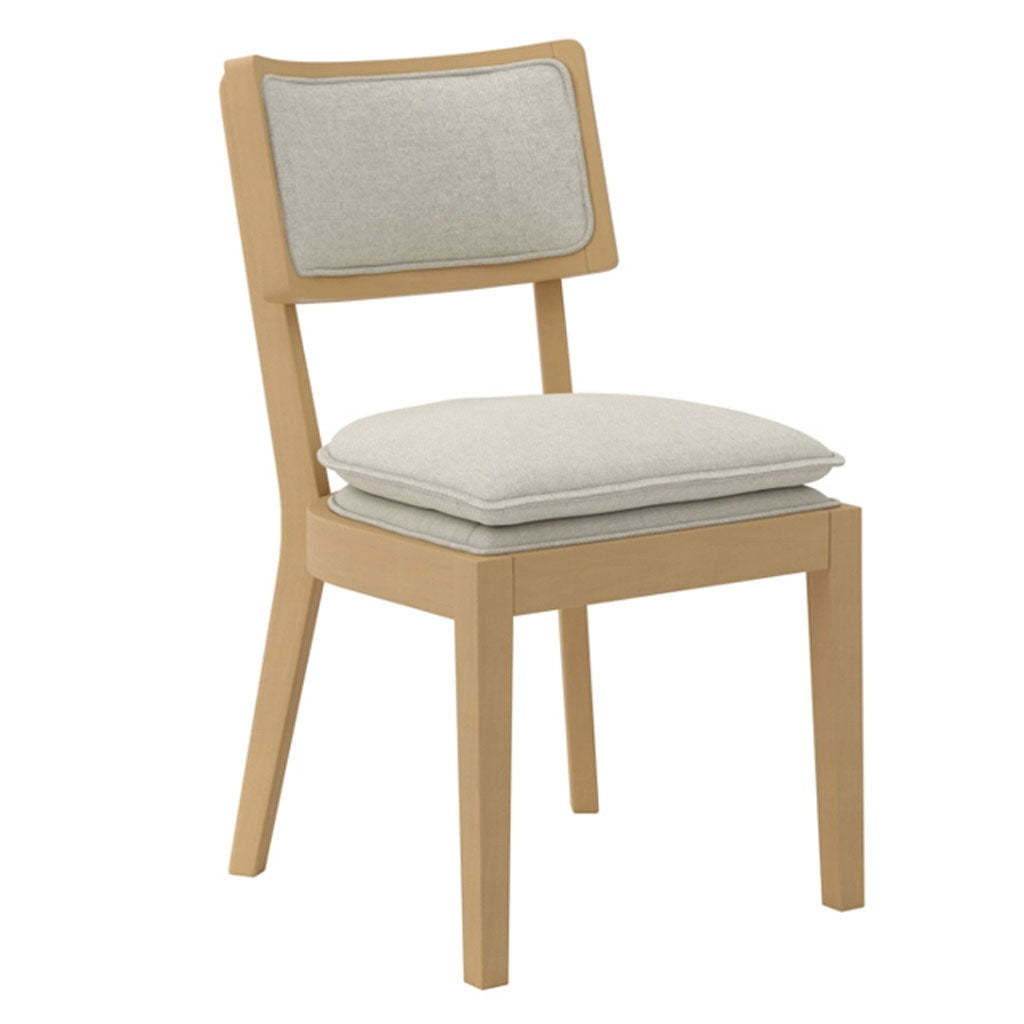 Wooden Dining Chair With Fabric Seat - Maggie