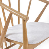 Wooden Dining Chair With Fabric Seat - Rory