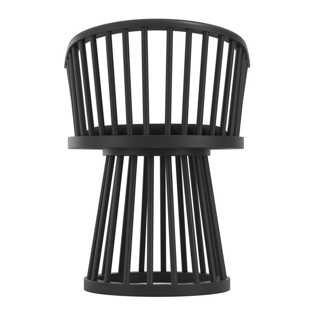 Wooden Dining Chair With Velvet Seat - Lina