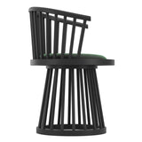 Wooden Dining Chair With Velvet Seat - Lina