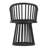 Wooden Dining Chair With Velvet Seat - Lina