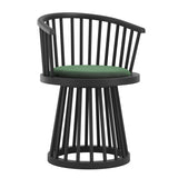 Wooden Dining Chair With Velvet Seat - Lina