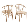 Wooden Dining Chairs With Armrest in Set Of 2 - Cassandra