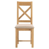 Wooden Dining Chairs Cross Back in Set Of 2 - Windsor