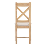 Wooden Dining Chairs Cross Back in Set Of 2 - Windsor