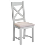 Wooden Dining Chairs Cross Back in Set Of 2 - Windsor