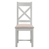 Wooden Dining Chairs Cross Back in Set Of 2 - Windsor