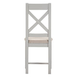 Wooden Dining Chairs Cross Back in Set Of 2 - Windsor