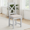 Wooden Dining Chairs Cross Back in Set Of 2 - Windsor