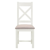 Wooden Dining Chairs Cross Back in Set Of 2 - Windsor
