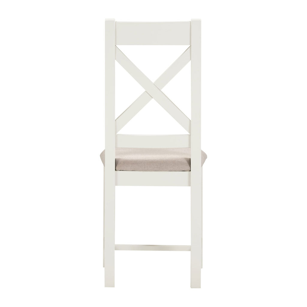 Wooden Dining Chairs Cross Back in Set Of 2 - Windsor