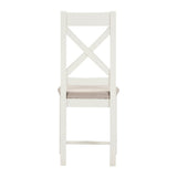 Wooden Dining Chairs Cross Back in Set Of 2 - Windsor