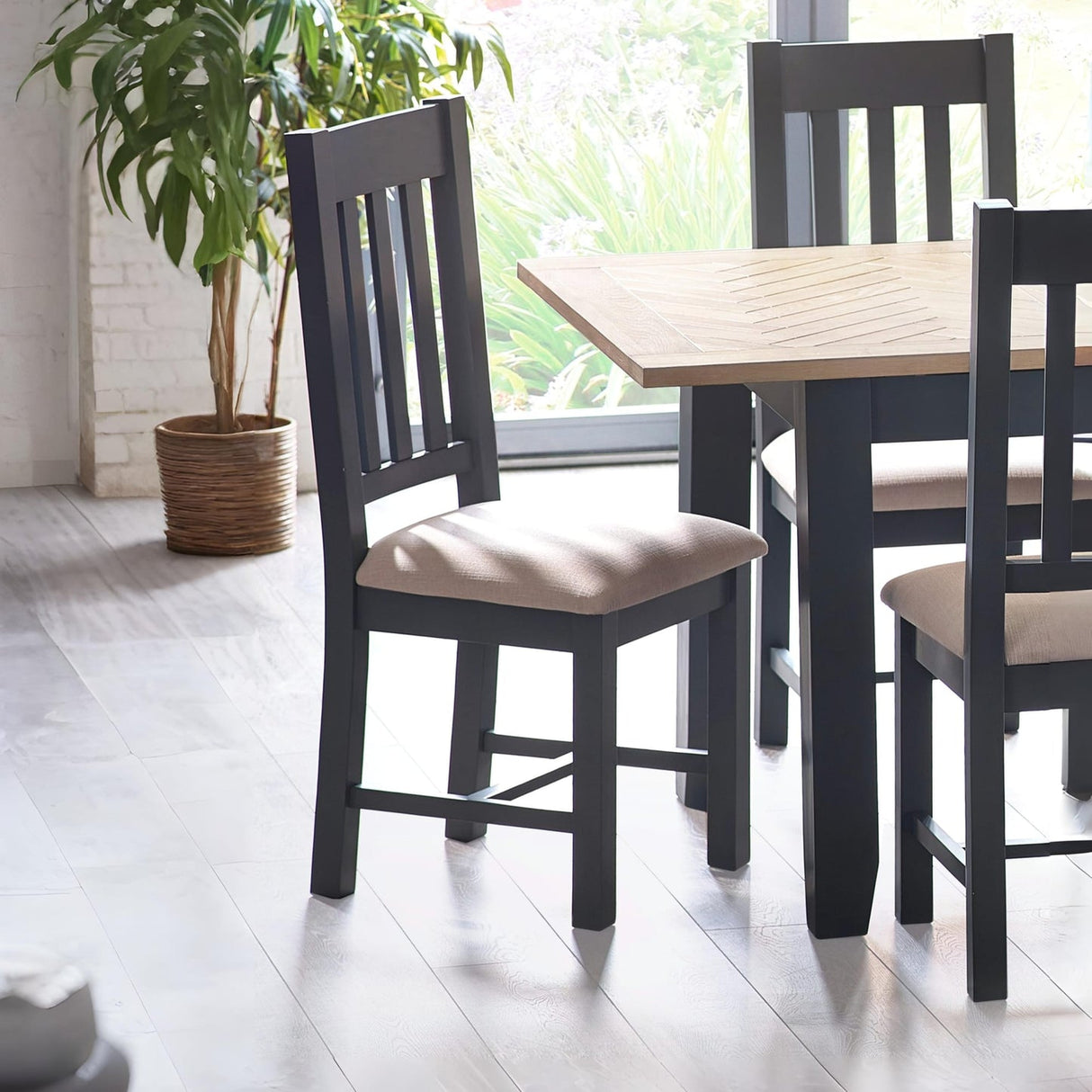 Wooden Dining Chairs in Set Of 2 - Bordeaux